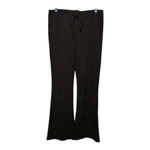 H&M Conscious Choice Flare Leg Dress Pants Womens Large Black Capsule Minimalist